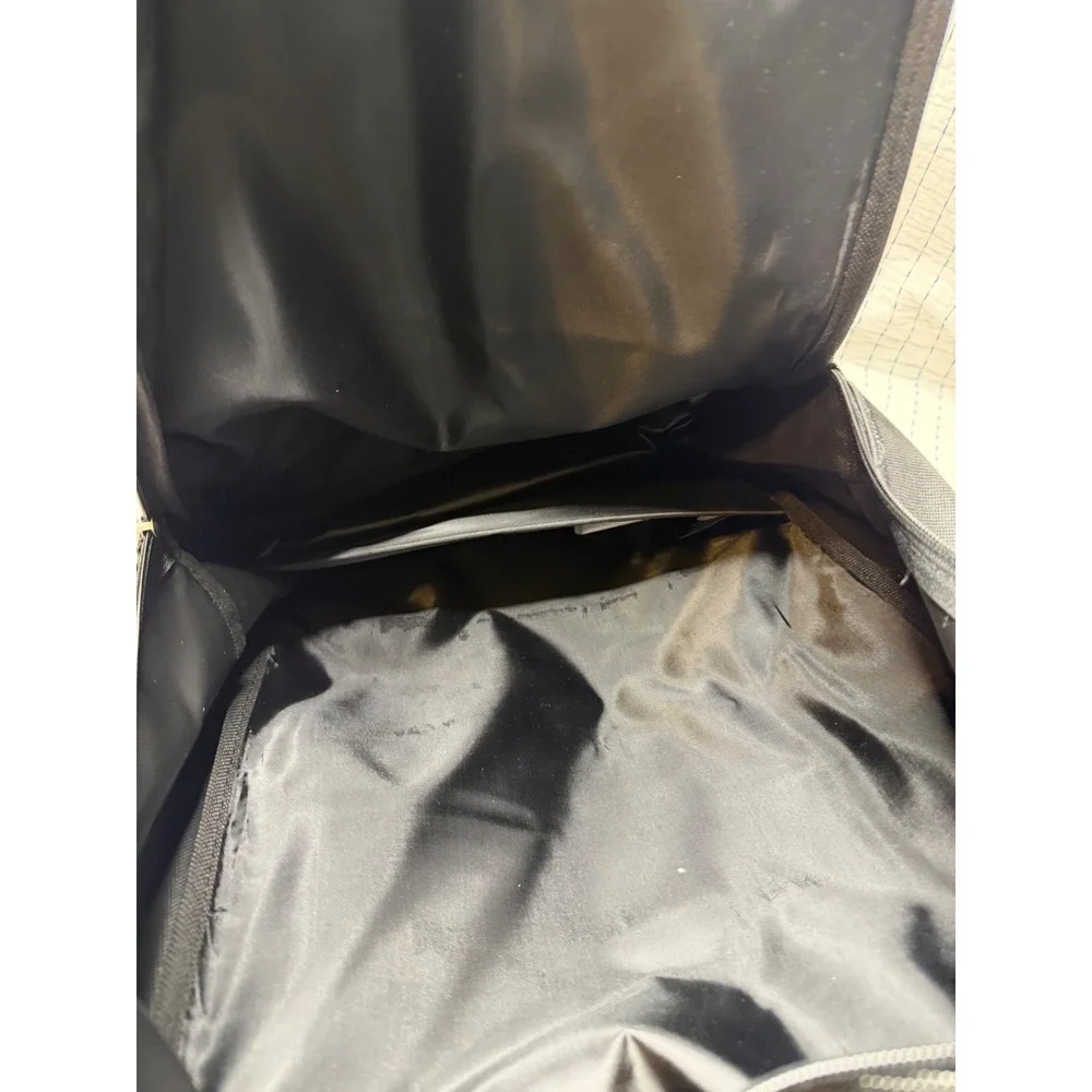 John Varvatos Black Ballistic Nylon Backpack Laptop Bag Travel Rucksack New